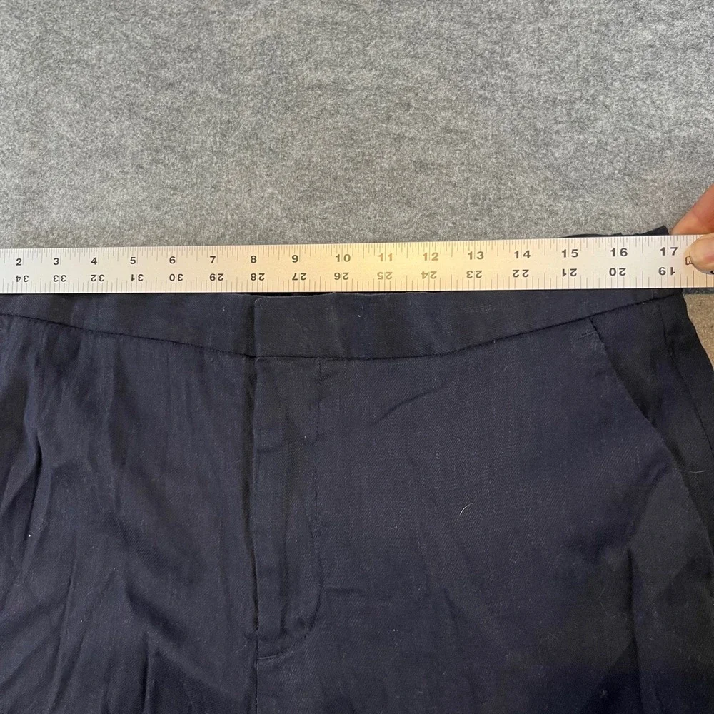 Express Men Slim Fit Linen Blend Navy Blue Dress Pant 34x32 Professional Wedding